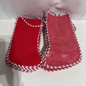 Vintage Lot Of 60 Plastic & Felt 15" Christmas Stockings New Old Stock Holiday